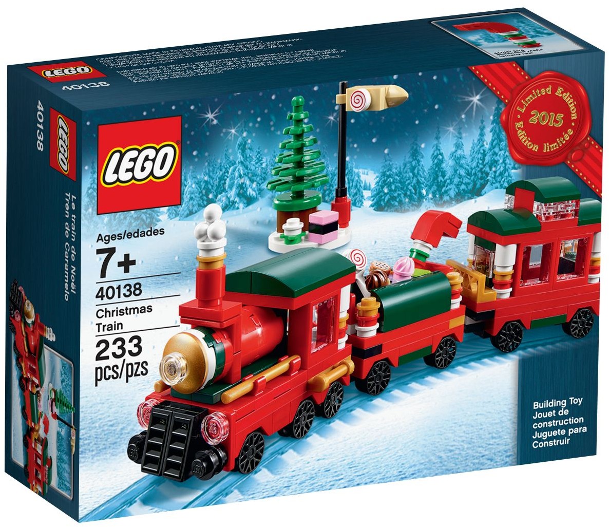 Free Christmas train at Brickset LEGO set guide and