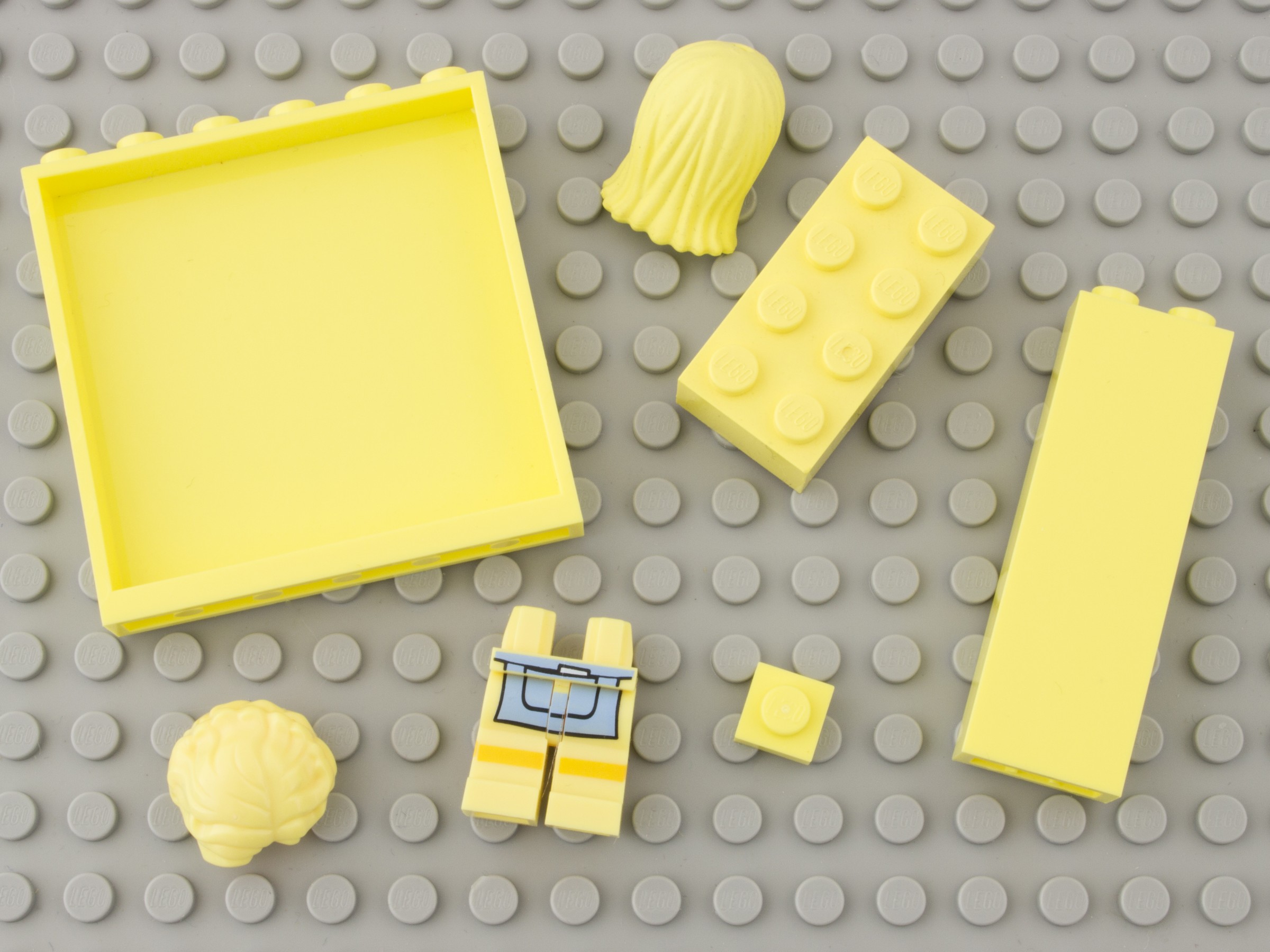 LEGO 100 x Dachsteine Dachziegel gelb roof brick yellow normal and invers 