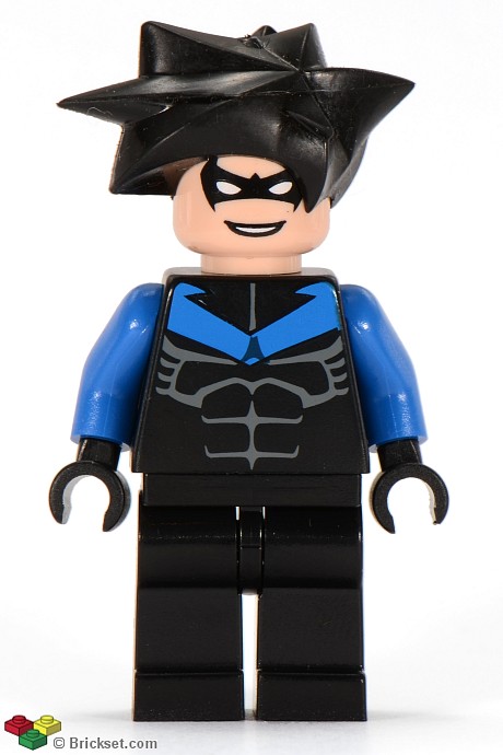 Lego DC Batman Minifigure Nightwing Red Eye Holes Chest Symbol 76011! 
