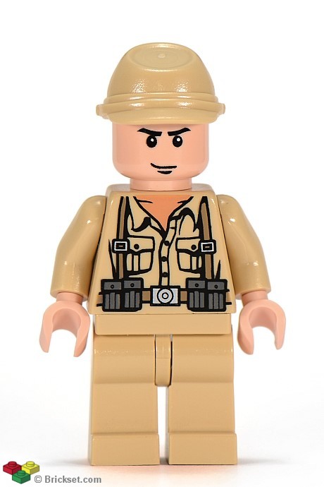Lego indiana jones German soldier 3 personaje soldado alemán nuevo beige 