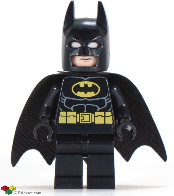 Lego MINIFIGURE Batman - Battle Ready, Tire Armor, Tattered Cape, Yellow  Utility Belt