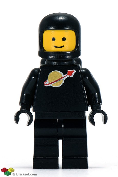 LEGO 1x 193au Space Casque Noir Classic 6702 6891 6951 6952 6985 a7/9-2 
