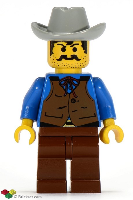 Cowboy Blue Shirt 6765 ww013 Western Cowboys Lego Minifigure 