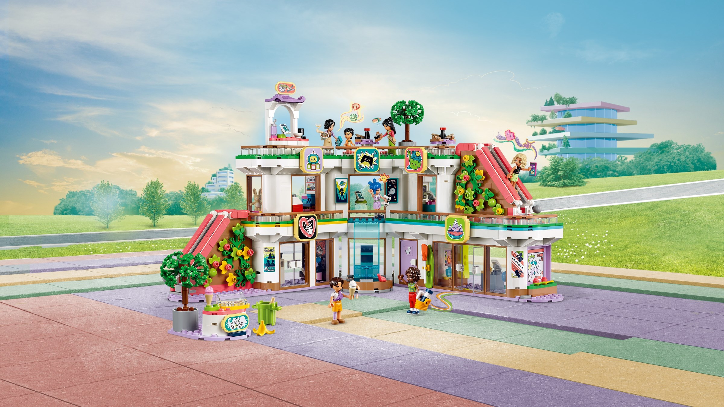 2024 Sets Revealed At China International Import Expo Brickset   101599 42604 Heartlake City Shopping Mall Background 