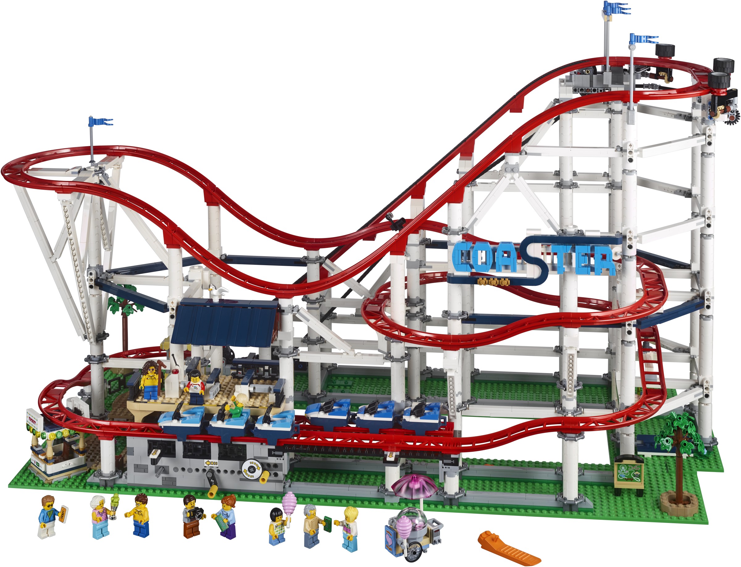 Lego NEW light bluish gray roller coaster track short straight 8L 