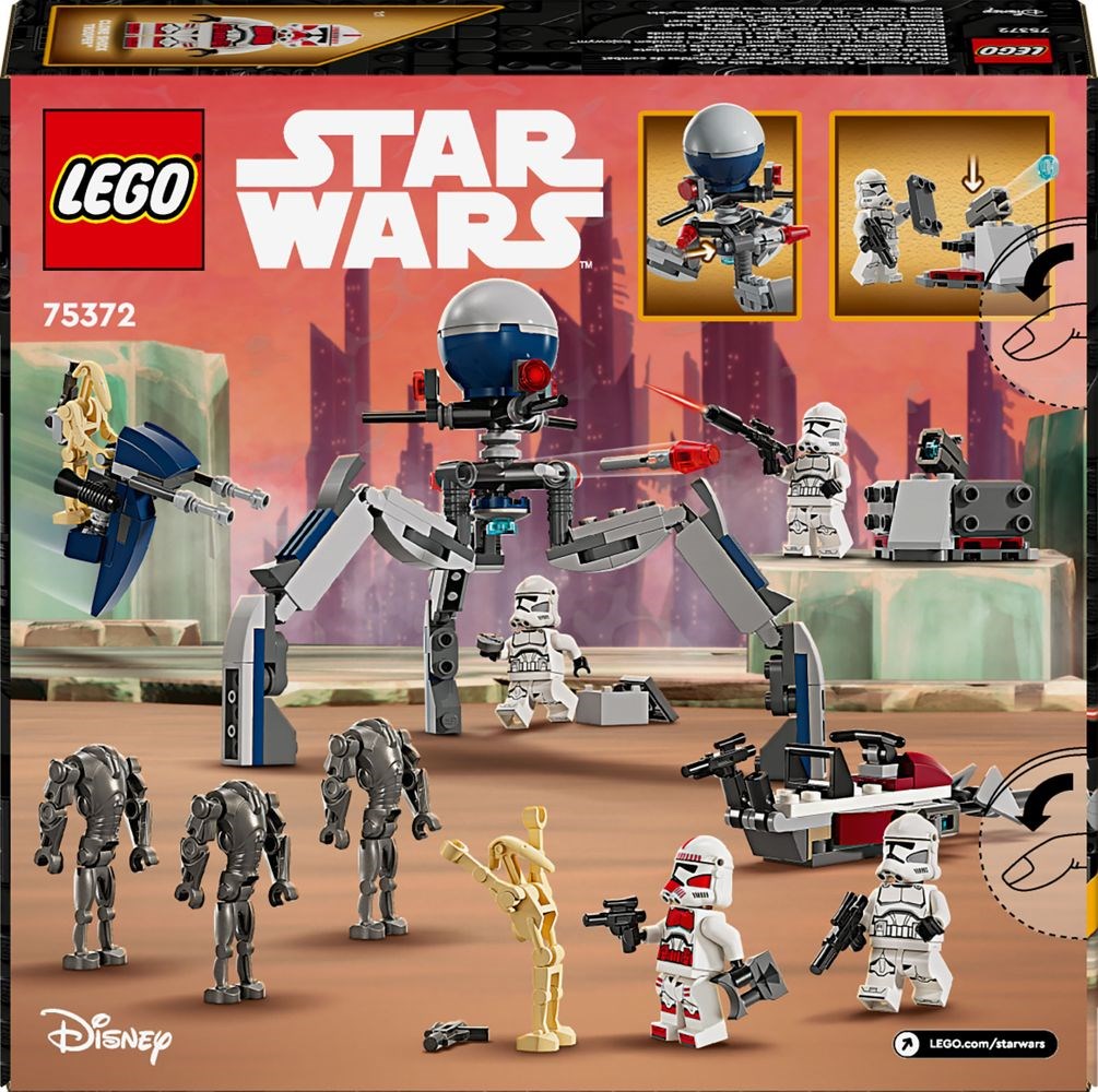 LEGO 75372 Star Wars Clone Trooper & Battle Droid Battle Set