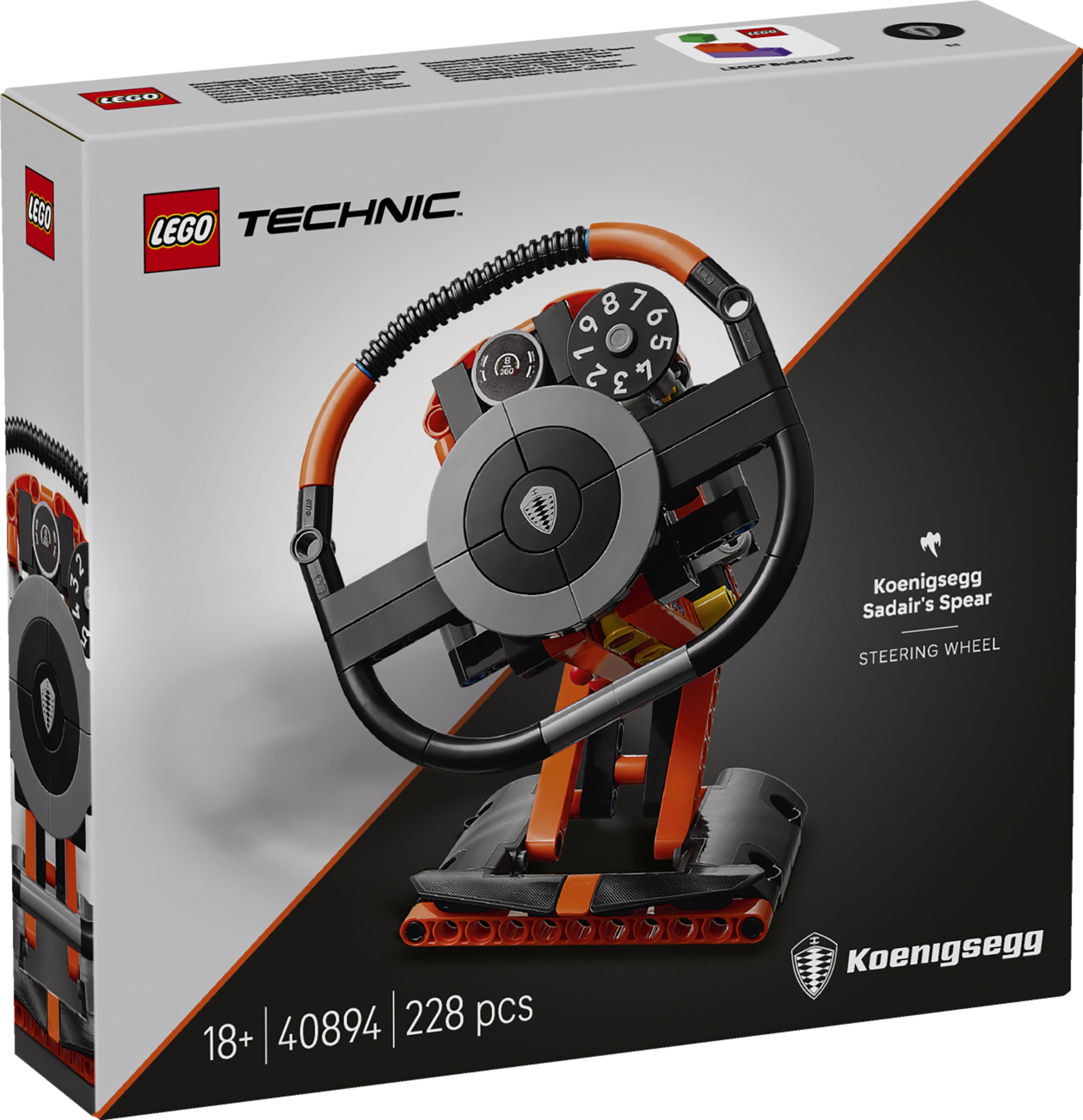 LEGO 40894 Koenigsegg Sadair s Spear Steering Wheel