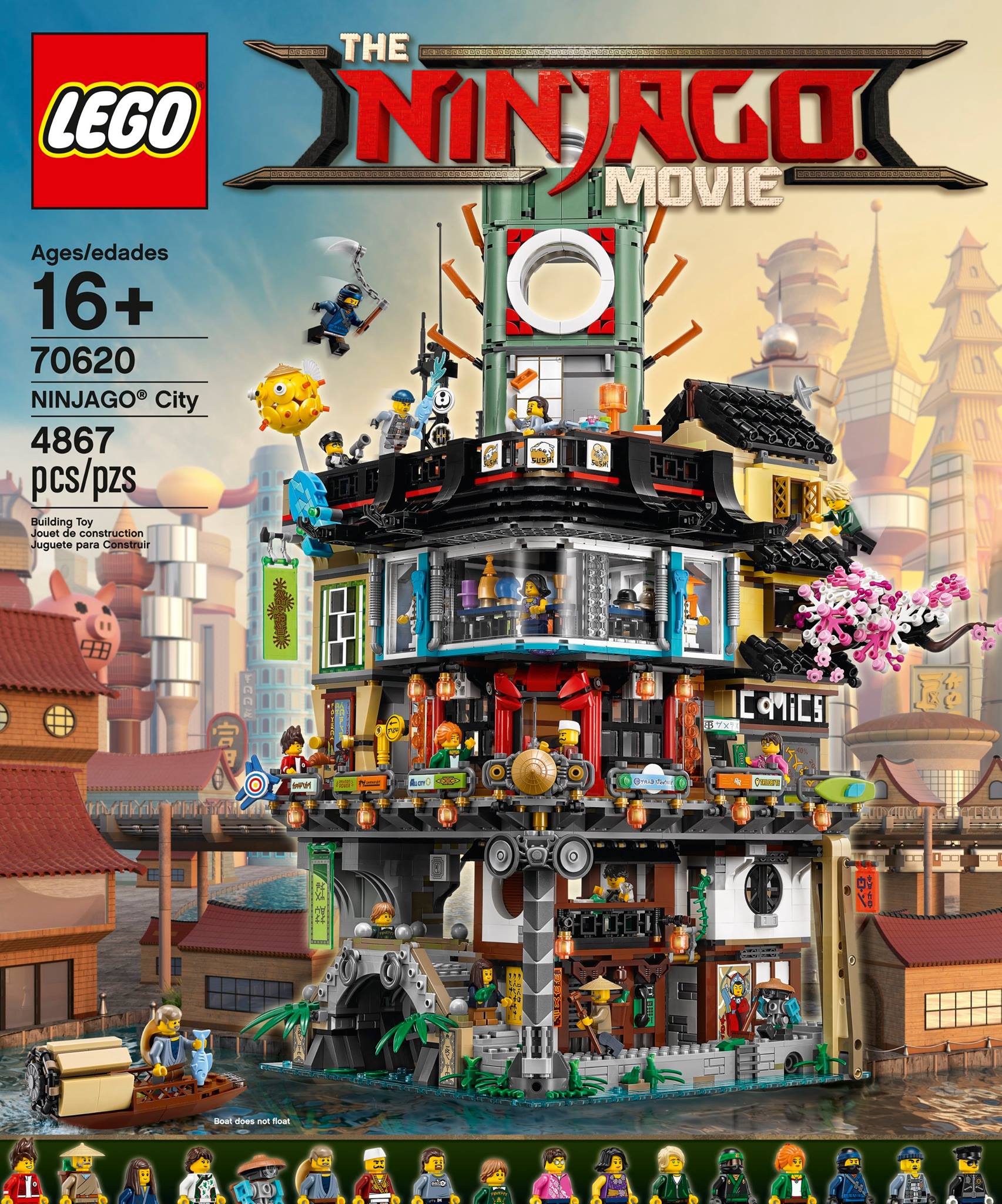 Lego New Mannequin with Hat from Set 70620 Ninja Ninjago Movie Minifigure Figure 