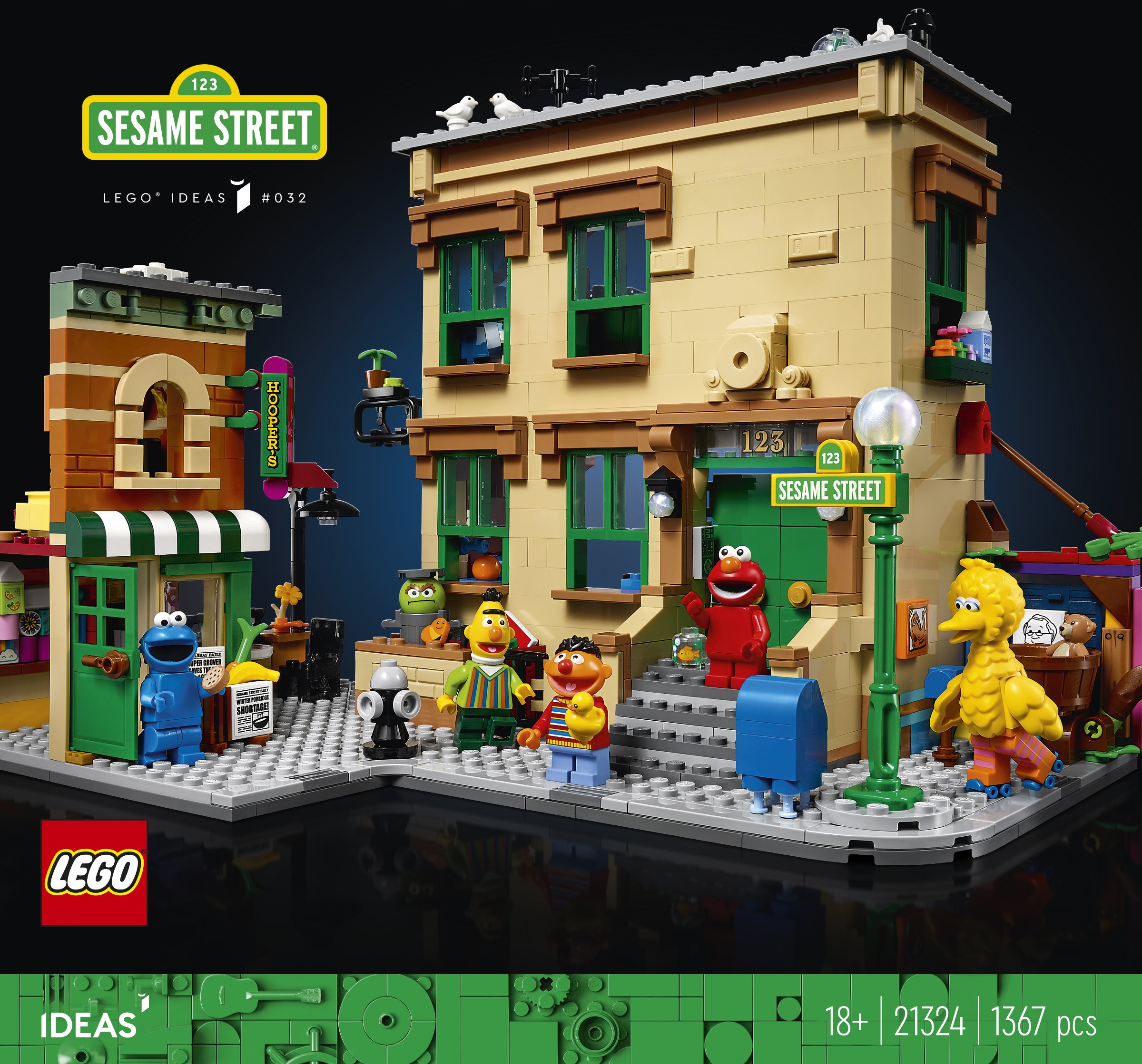 Box art for LEGO 123 Sesame Street set.