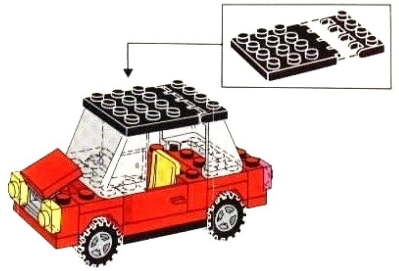 LEGO Car Truck Vehicle Green Hinge Hinged Plate Vehicle Roof Lot of Three 