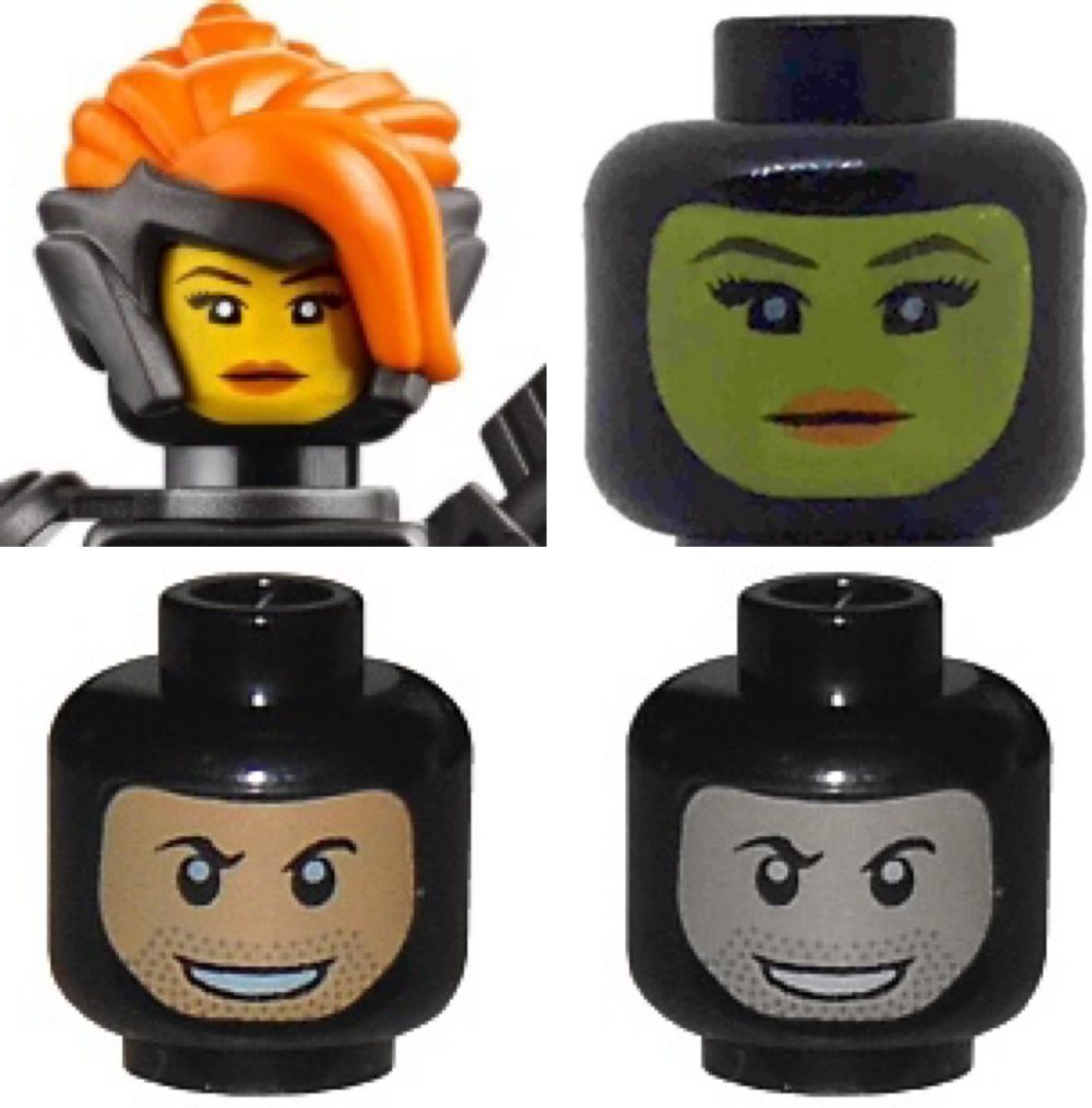 Lego 25 New Trans-Clear Transparent Minifigure Head Plain Pieces 