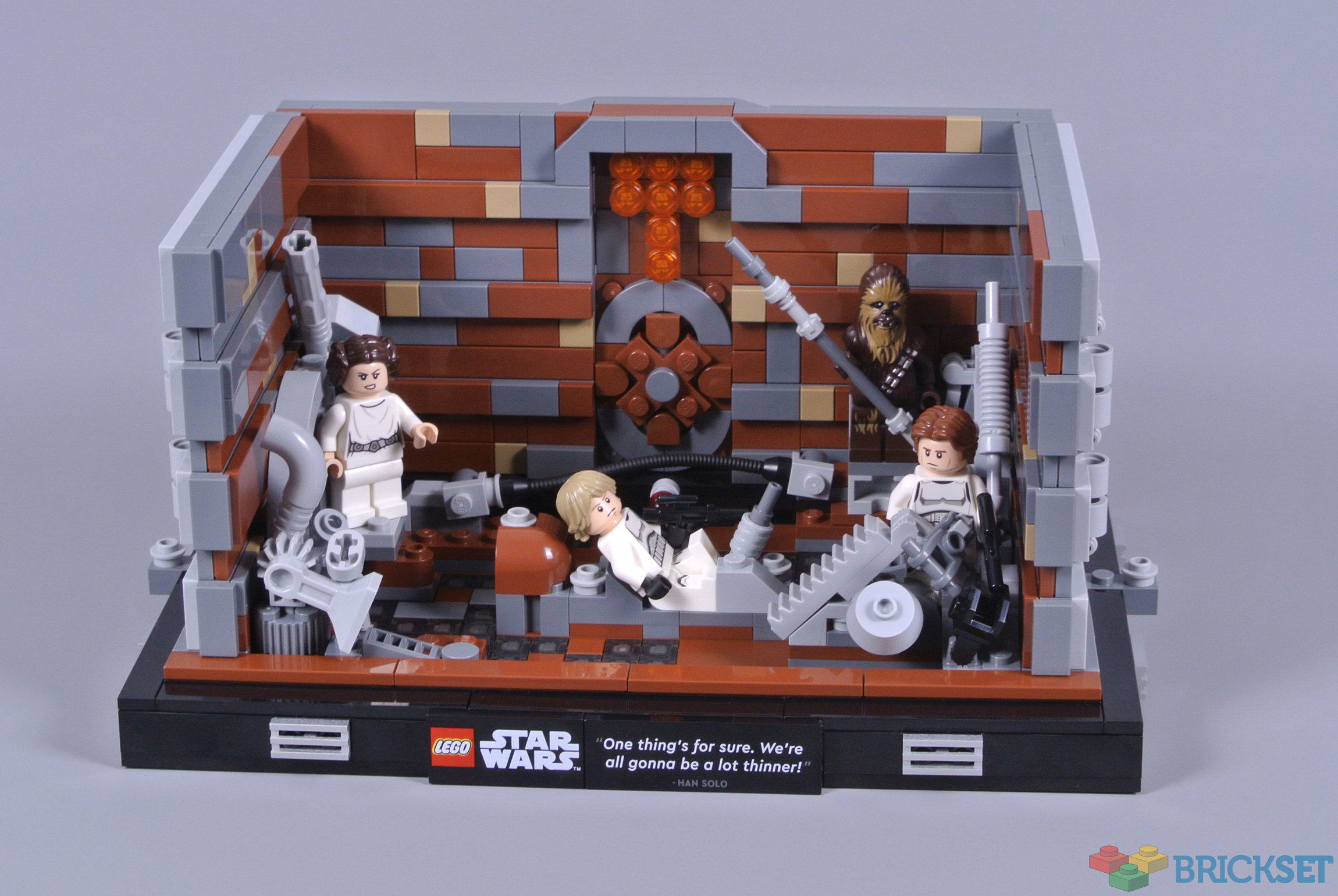 LEGO Star Wars Death Star Trash Compactor Diorama Series 75339 Adult  Building Set with 6 Star Wars Figures including Princess Leia, Chewbacca &  R2-D2