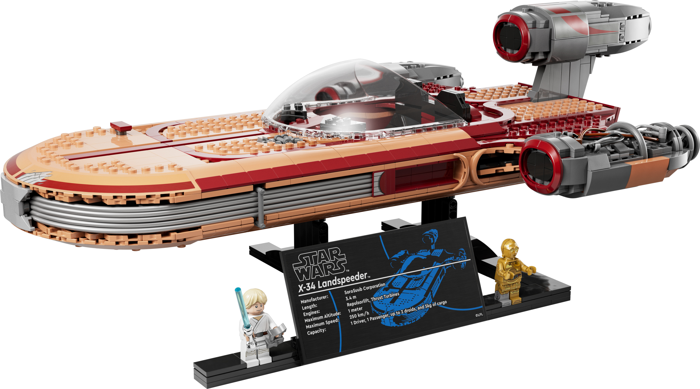 Bricks in Bits LEGO review revision set landspeeder UCS 75341 Luke Skywalker C3PO Star Wars 90 aniversario 