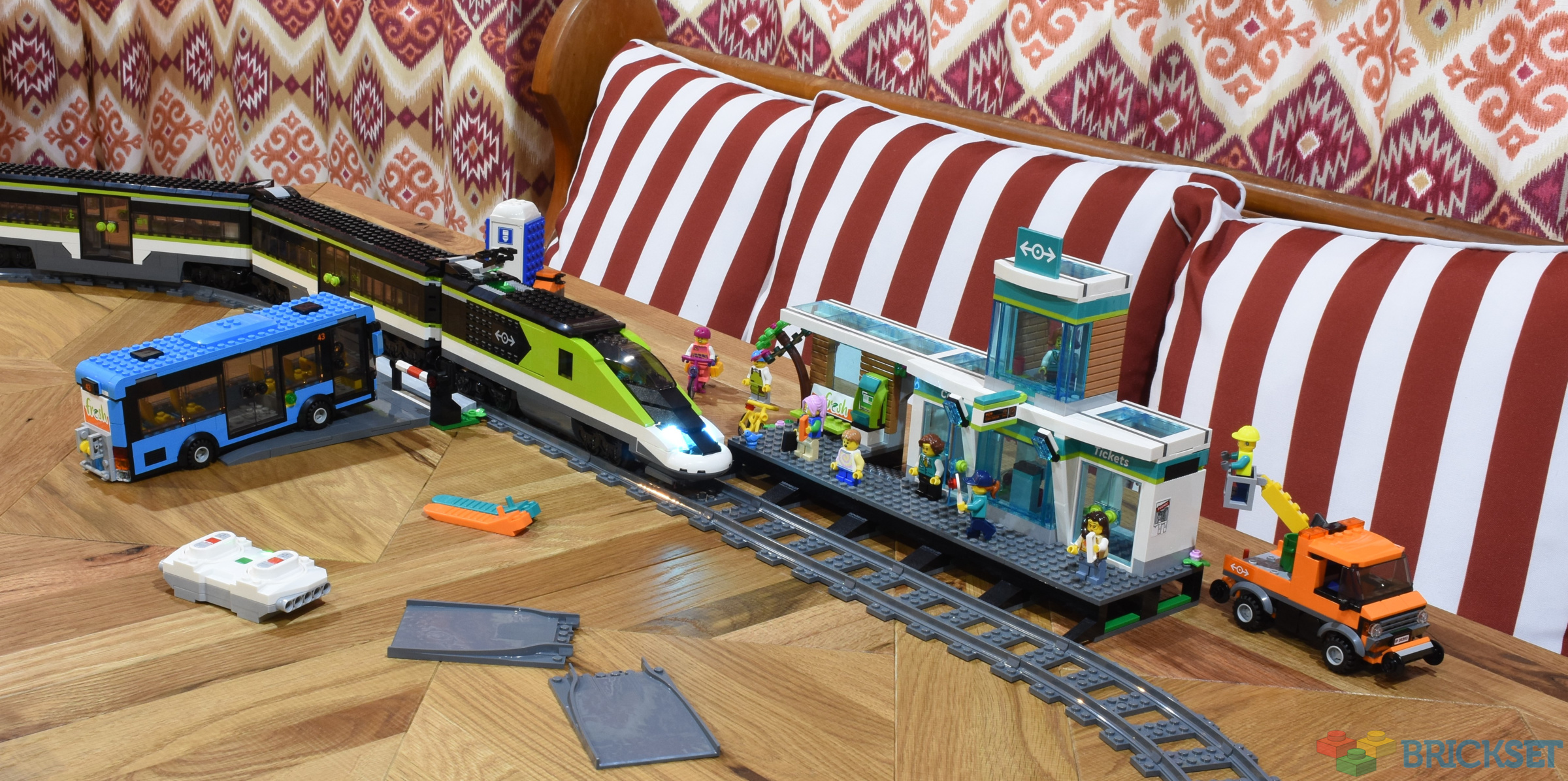 Custom LEGO Train Station IMPROVED with Raised & Ground Line