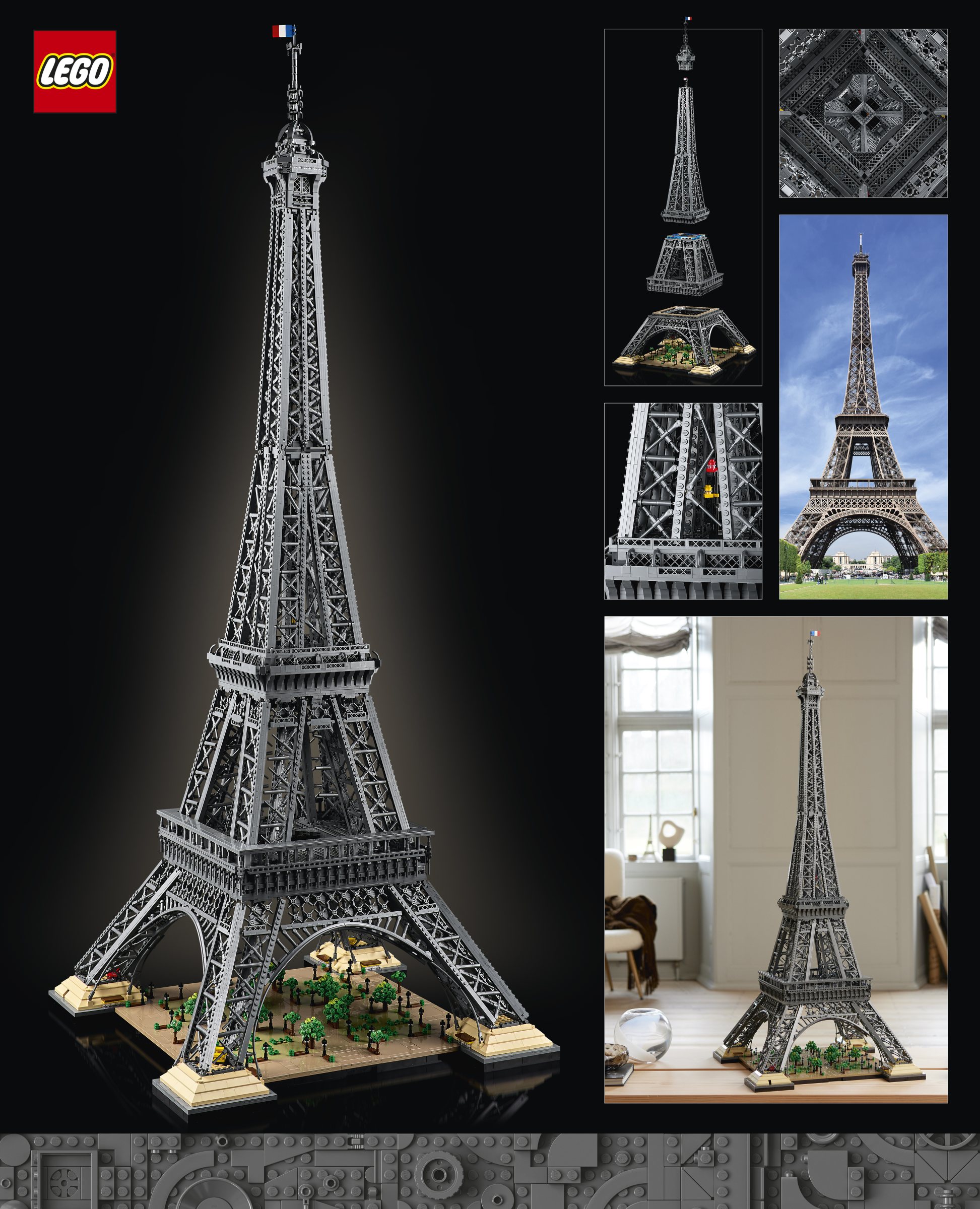 Eiffel Tower, Paris  Lego architecture, Lego worlds, Amazing lego creations