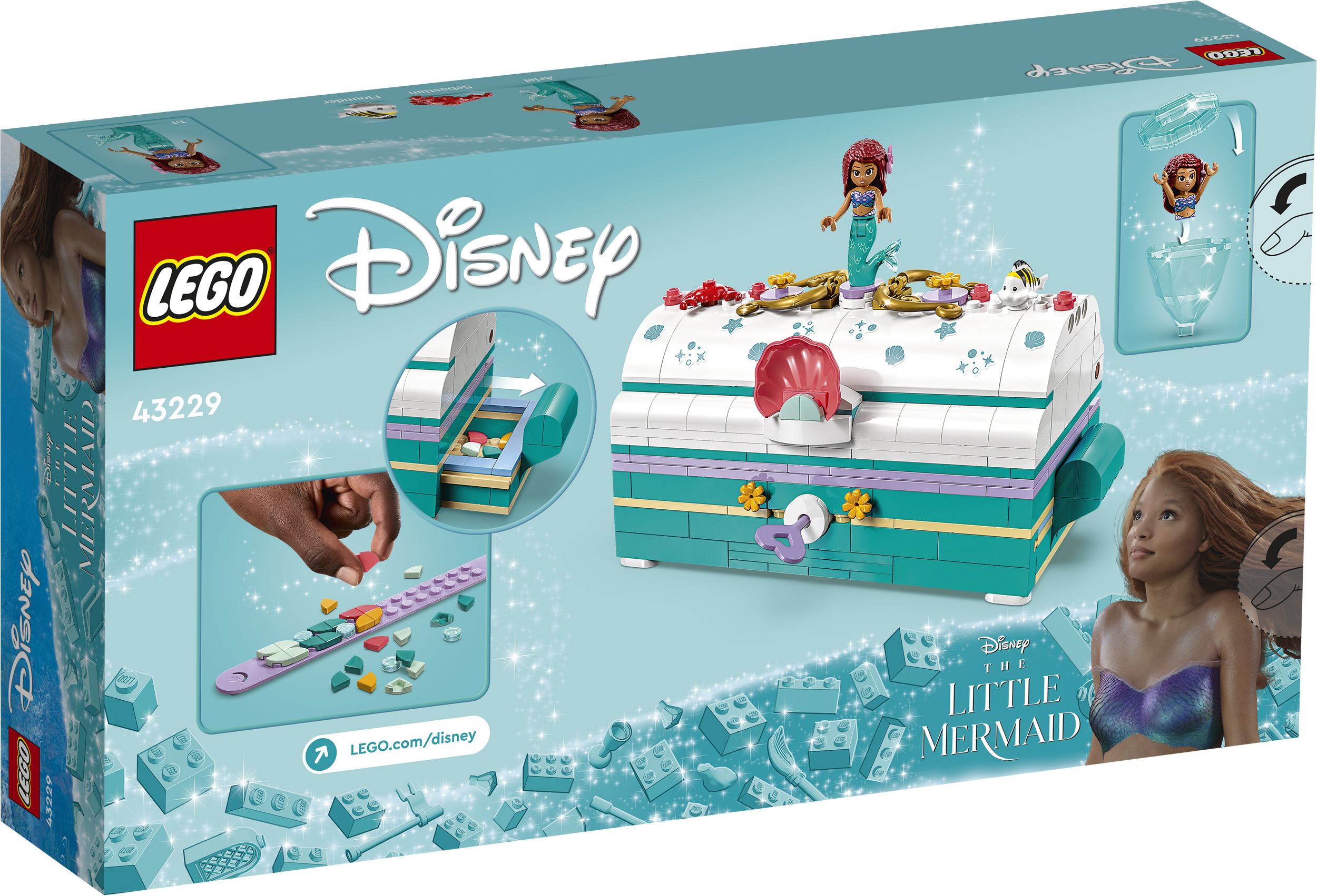 LEGO Disney The Little Mermaid Royal Clamshell 43225 Collectible Adult  Building Set, Gift for Disney Princess Movie Fans Ages 18 and Up, Featuring