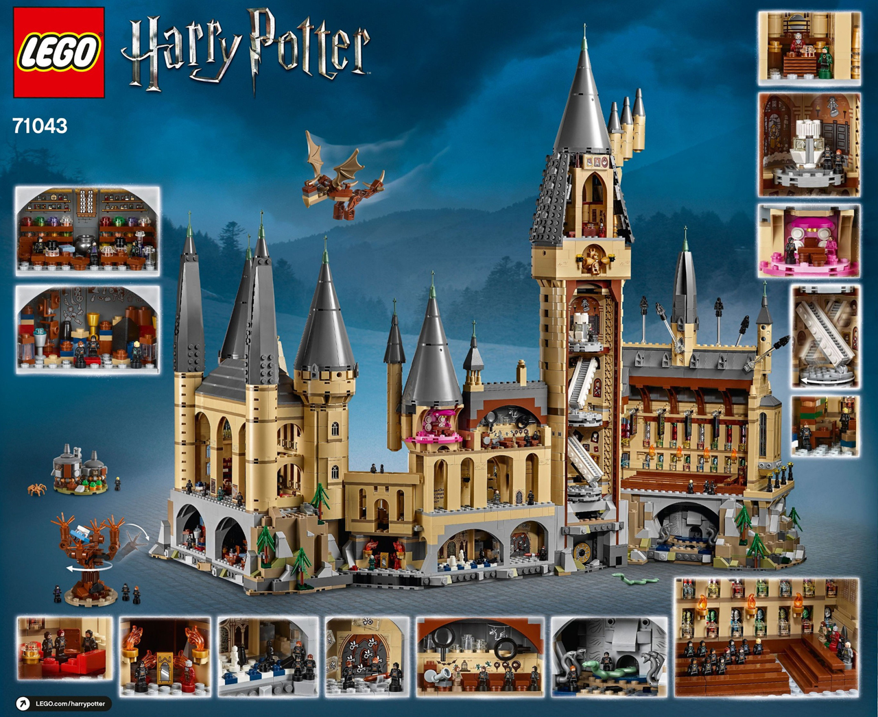 dimensions of lego hogwarts castle