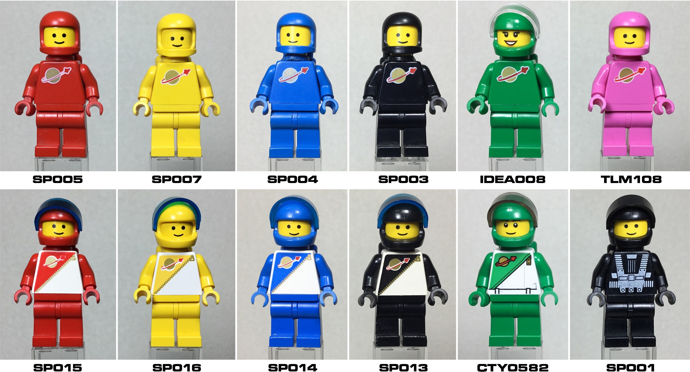 Lego Minifigure Lego Minifig Lego Space Classic Space White Spaceman Rough Condition 2Pack
