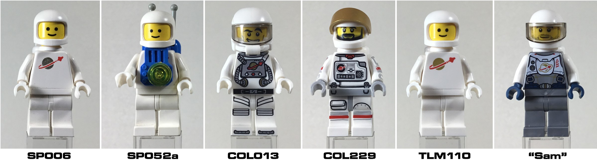 LEGO Vintage Space Minifigure Classic Spaceman Astronaut White O2 Tanks Genuine 