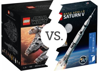 Brickset Bouts:  Millennium Falcon vs NASA Apollo Saturn V