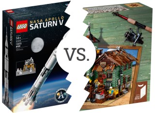 Brickset Bouts: Old Fishing Store vs NASA Apollo Saturn V