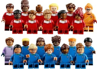 Why does the Table Football set contain skin-toned minifigures?