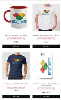 Black Friday offers at IWOOT: 25% off Brickset merchandise