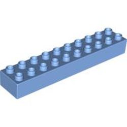 DUPLO BRICK 2X10, Medium Blue <h1><a href='/parts/4529231/duplo-brick-2x10'>DUPLO BRICK 2X10</a></h1><div class='tags floatleft'><a href='/parts/4529231/duplo-brick-2x10'>4529231</a> <a href='/parts/design-2291'>2291</a> <a href='/parts/platform-Duplo'>Duplo</a> <a href='/parts/category-Bricks'>Bricks</a> <a href='/parts/colour-Medium-Blue'>Medium Blue</a> <a href='/parts/year-2008'>2008</a></div><div class='floatright'>©2008 LEGO Group</div>