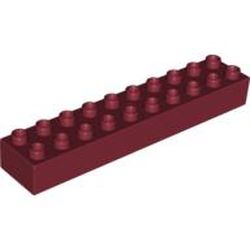 DUPLO BRICK 2X10, Dark Red <h1><a href='/parts/4541505/duplo-brick-2x10'>DUPLO BRICK 2X10</a></h1><div class='tags floatleft'><a href='/parts/4541505/duplo-brick-2x10'>4541505</a> <a href='/parts/design-2291'>2291</a> <a href='/parts/platform-Duplo'>Duplo</a> <a href='/parts/category-Bricks'>Bricks</a> <a href='/parts/colour-Dark-Red'>Dark Red</a> <a href='/parts/year-2008'>2008</a></div><div class='floatright'>©2008 LEGO Group</div>