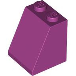 ROOF TILE 2X2X2/65 DEG., Bright Reddish Violet <h1><a href='/parts/6176236/roof-tile-2x2x2-65-deg'>ROOF TILE 2X2X2/65 DEG.</a></h1><div class='tags floatleft'><a href='/parts/6176236/roof-tile-2x2x2-65-deg'>6176236</a> <a href='/parts/design-3678'>3678</a> <a href='/parts/platform-System'>System</a> <a href='/parts/category-Bricks'>Bricks</a> <a href='/parts/colour-Bright-Reddish-Violet'>Bright Reddish Violet</a> <a href='/parts/year-2017'>2017</a></div><div class='floatright'>©2017 LEGO Group</div>