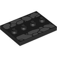 PLATE 3X4, W/ 4 KNOBS, NO. 9