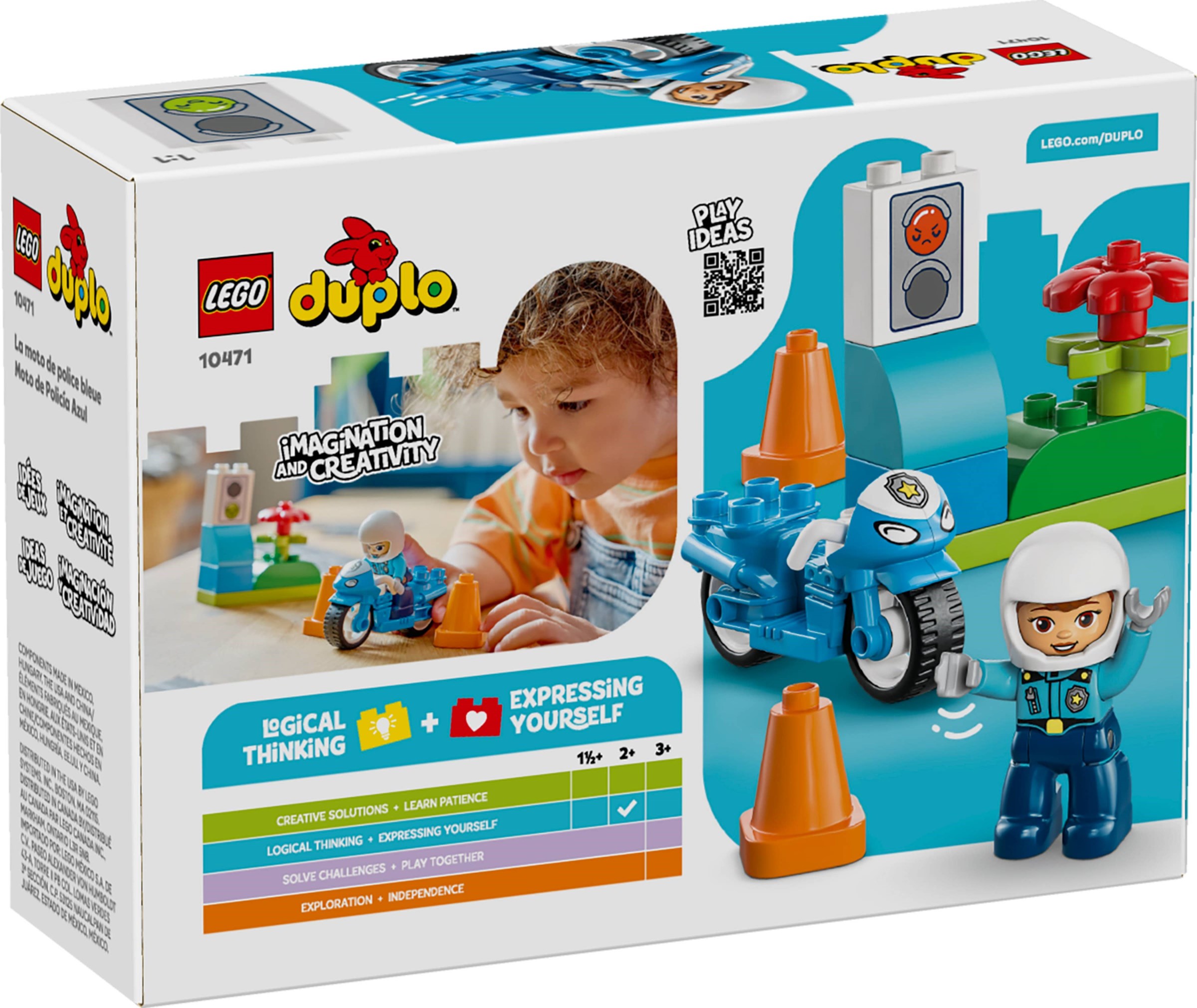 Blauwe politiemotor LEGO-set afbeelding 2