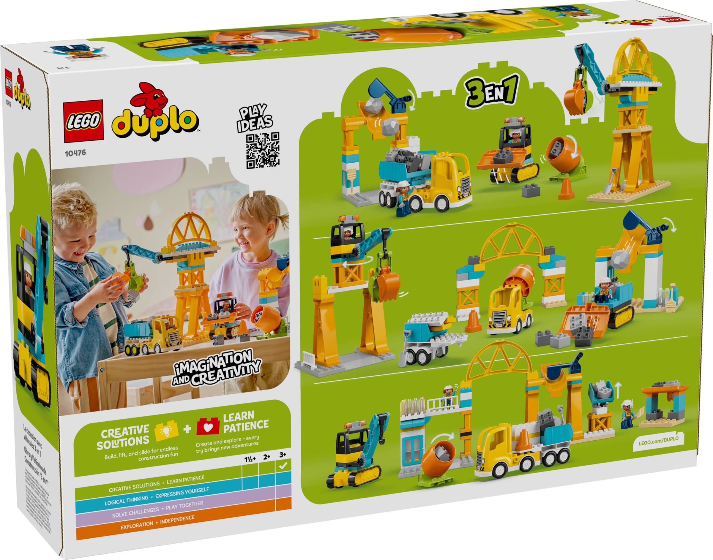 3-in-1 bouwplaats en voertuigen LEGO-set afbeelding 2
