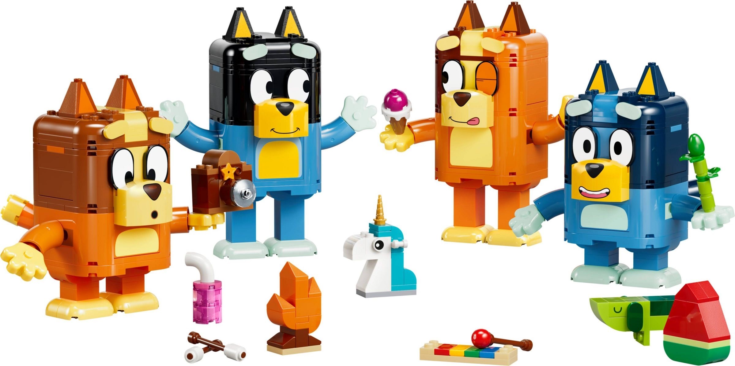 Bouwbare figuren van Bluey en haar familie LEGO-set afbeelding 2