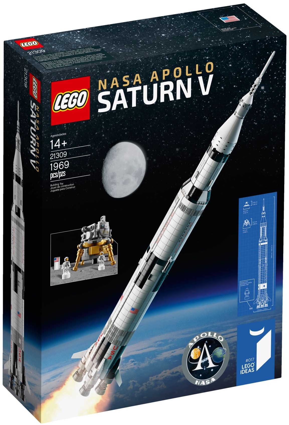 LEGO 21309 NASA Apollo Saturn V review Brickset