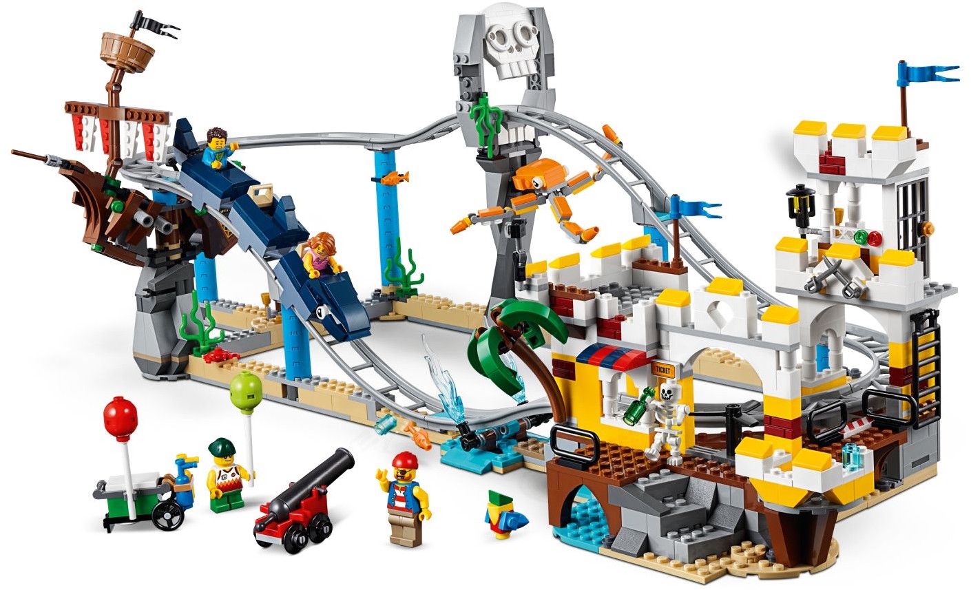 lego pirate roller coaster motorised