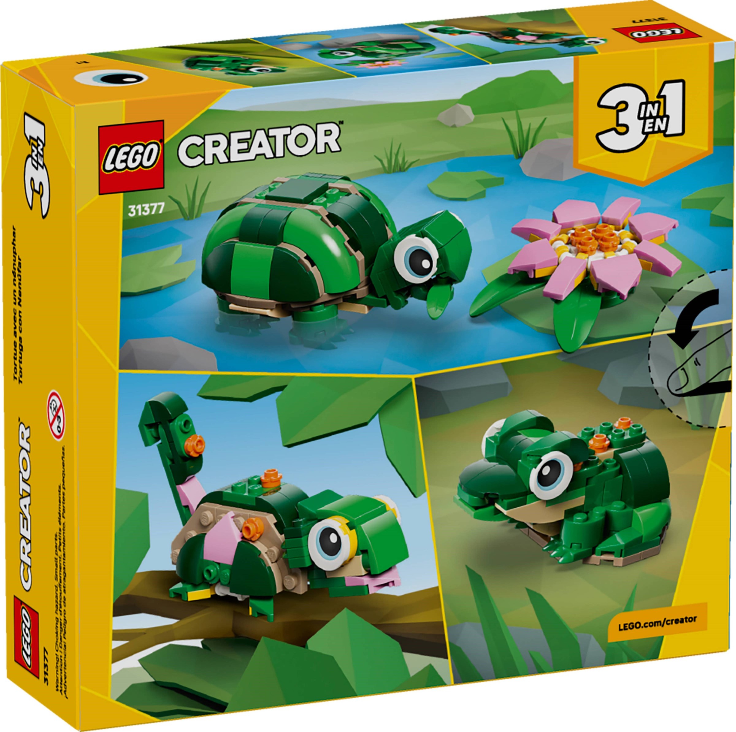 LEGO Turtle with a Water Lily Flower set 31377