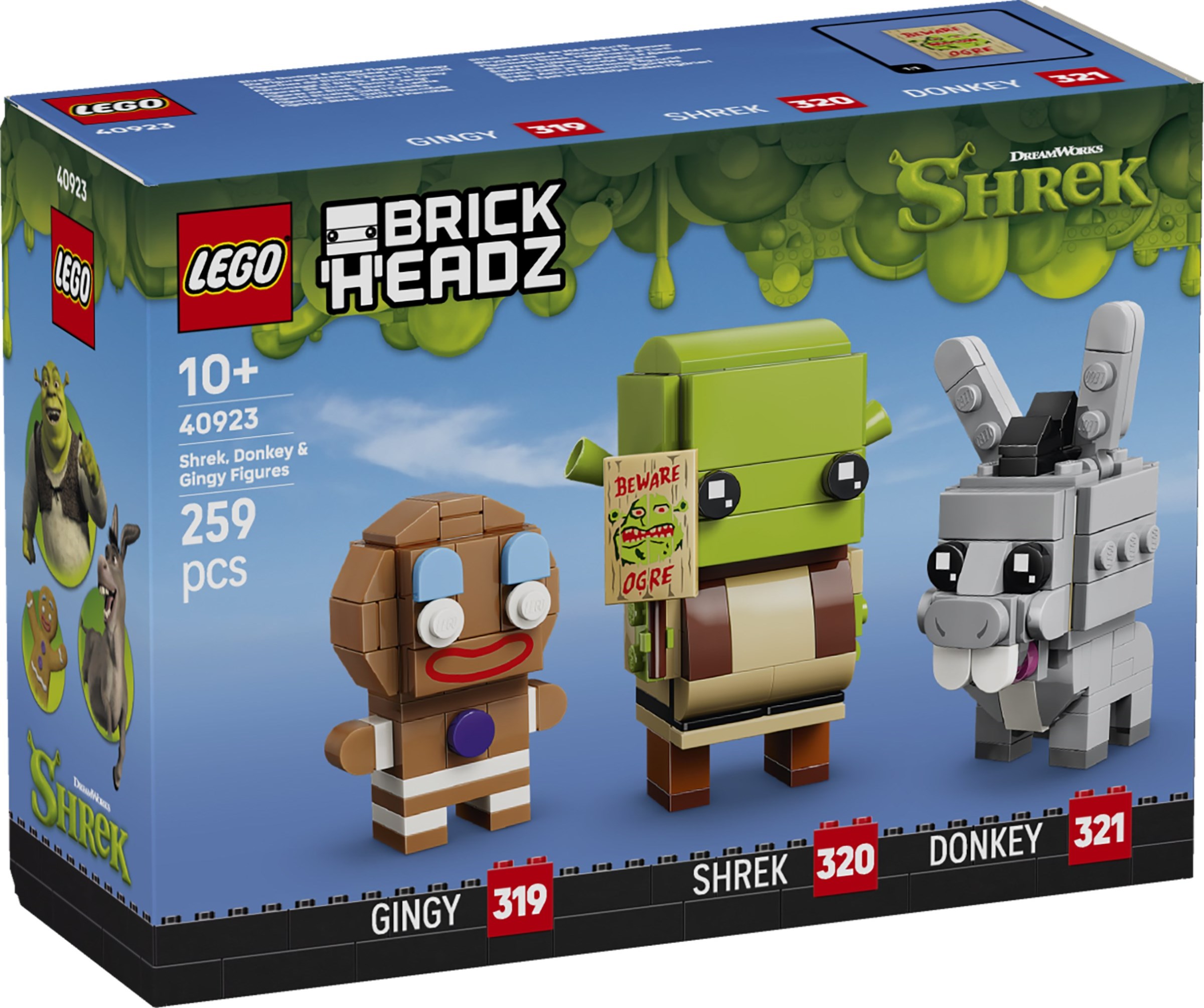 LEGO Shrek, Donkey & Gingy Figures set 40923