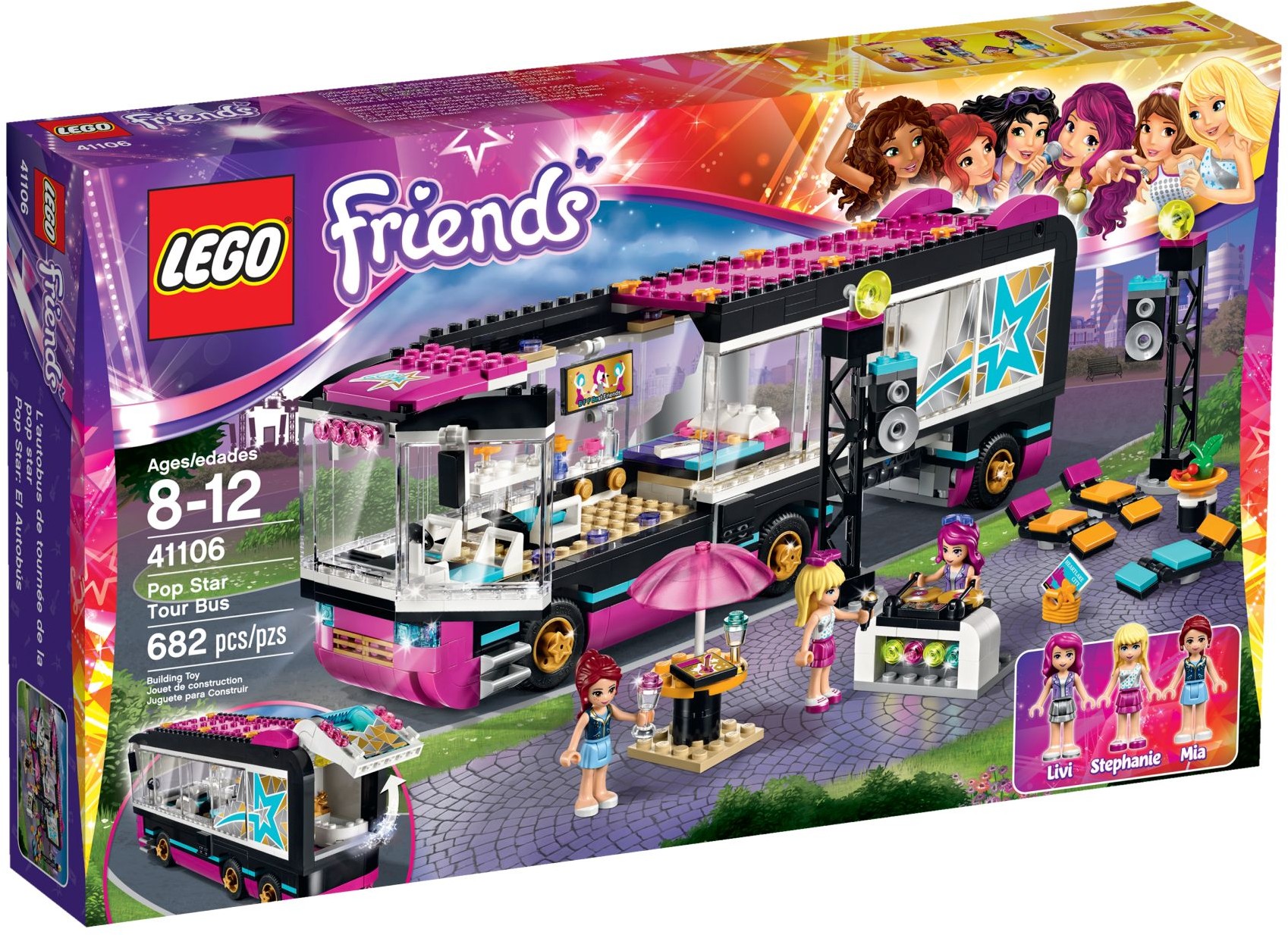 Pop Star Tour Bus номер 41106 из серии Френдс (Friends) Конструктор LEGO ( ЛЕГО)