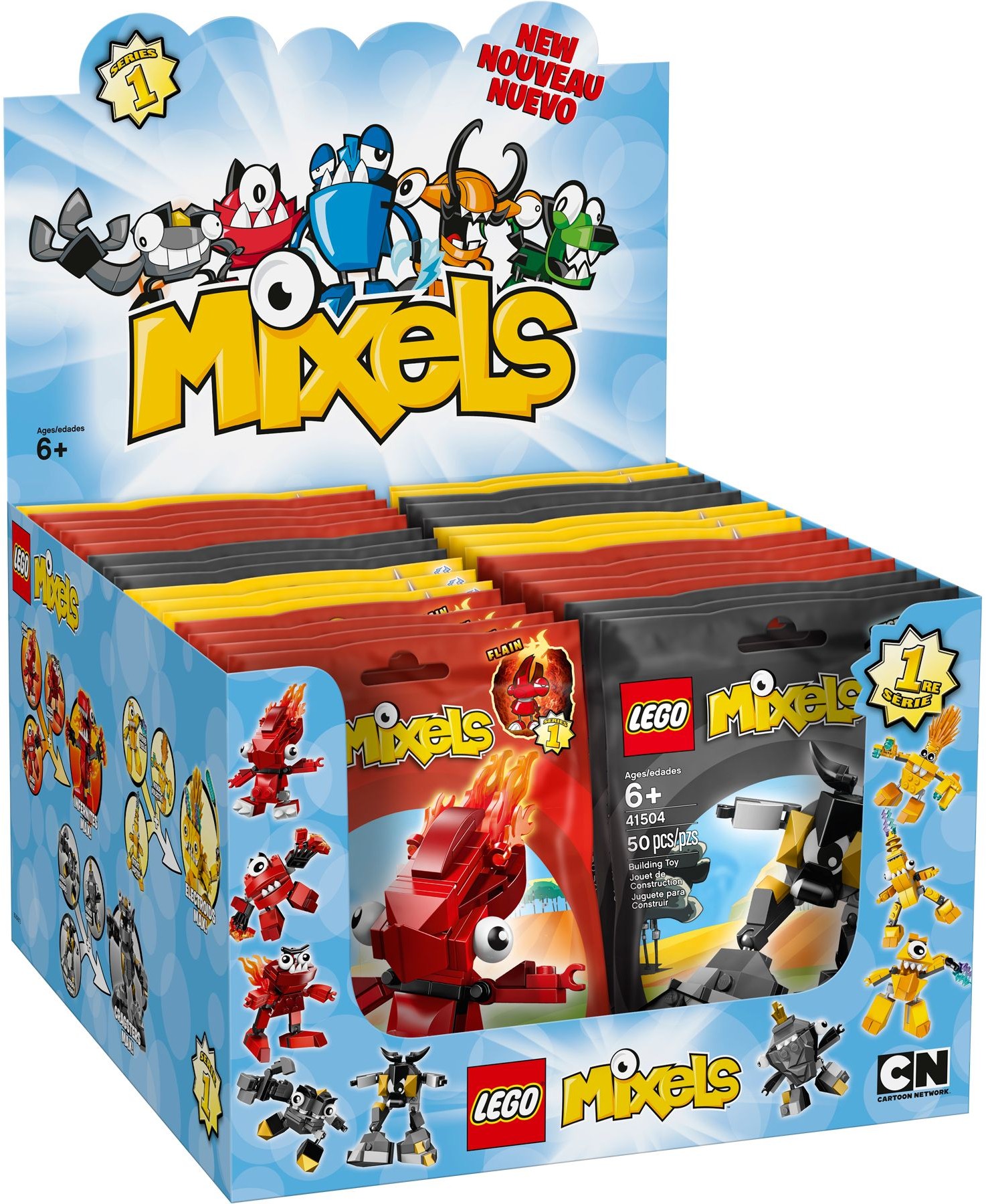 50 Pieces LEGO Mixels Series1/One Cartoon Network Seismo 41504 >NEW<