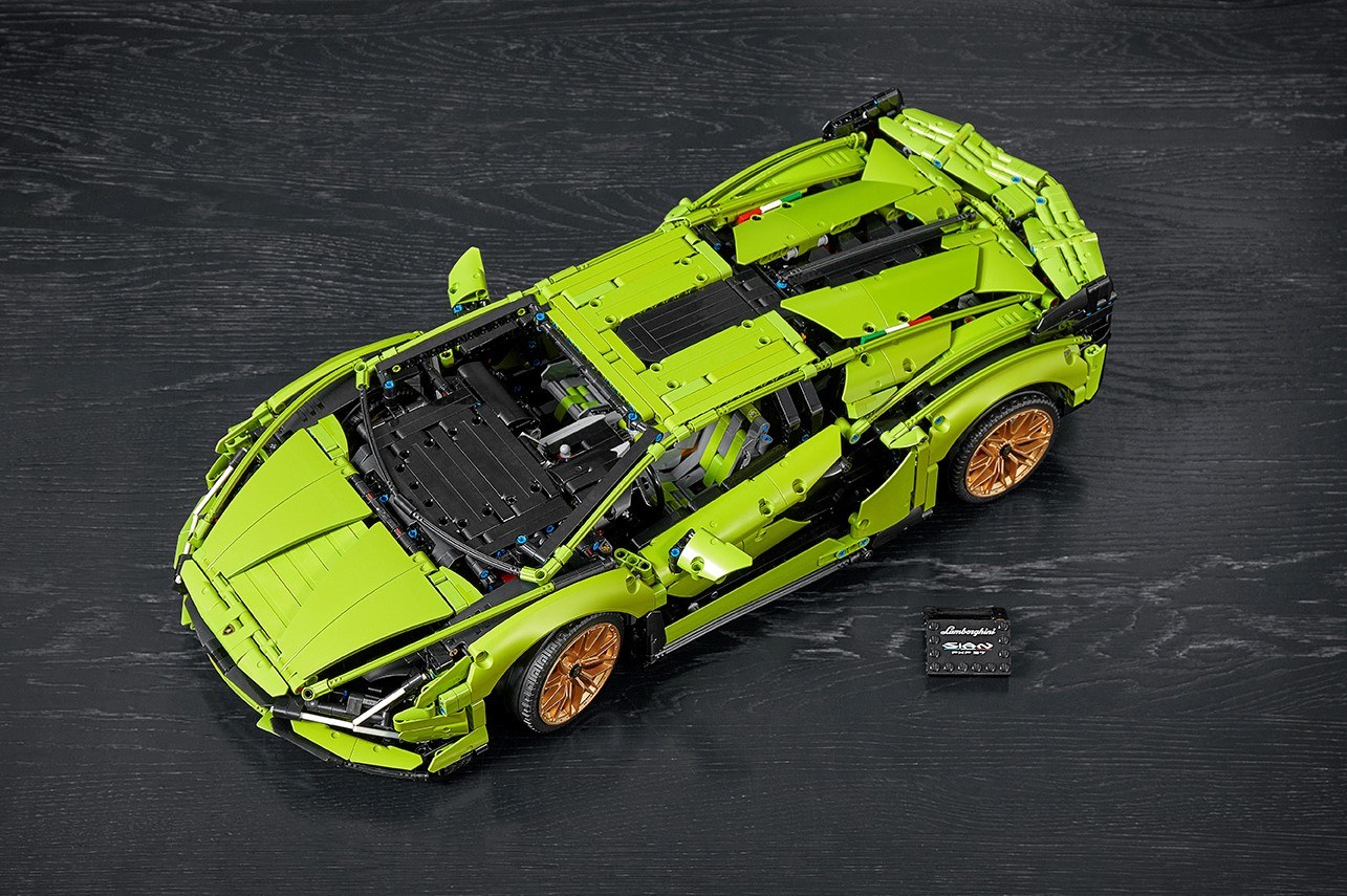 The LEGO Technic Lamborghini Sián FKP 37  A Super Sports Car that is built  piece by piece from dreams. We brought it to life with LEGO Technic in the  form of