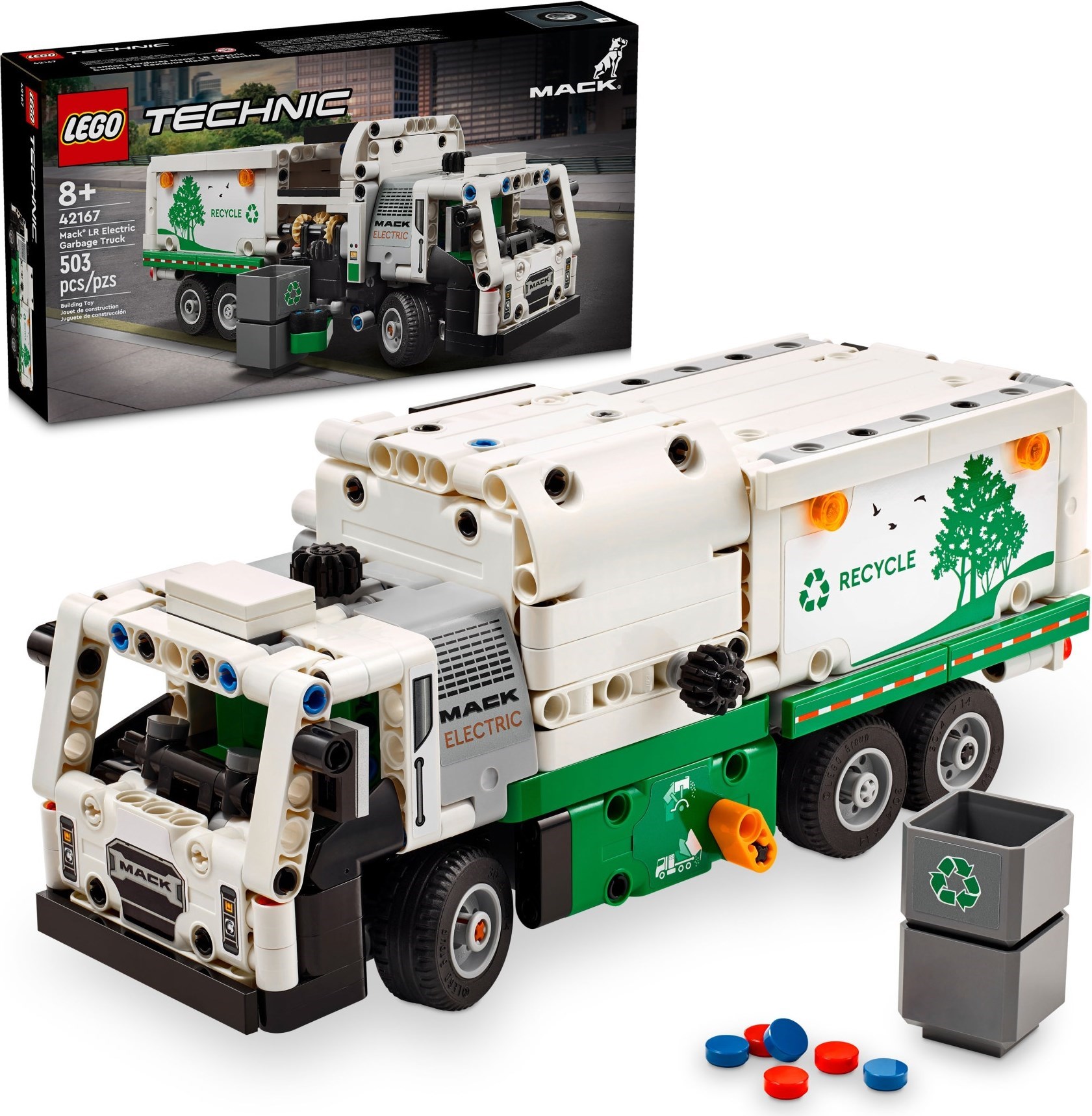 LEGO Mack LR Electric Garbage Truck set 42167