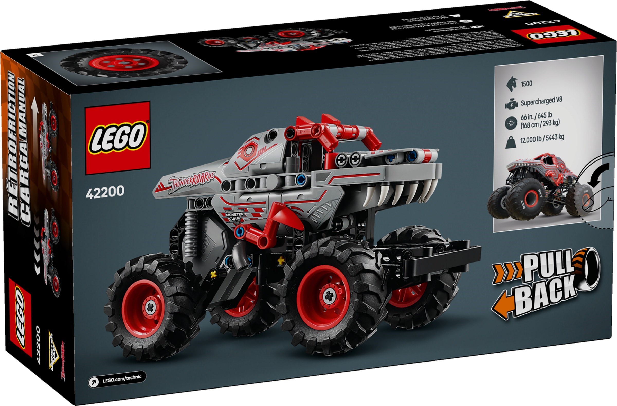 Monster Jam ThunderROARus pull-back LEGO-set afbeelding 2