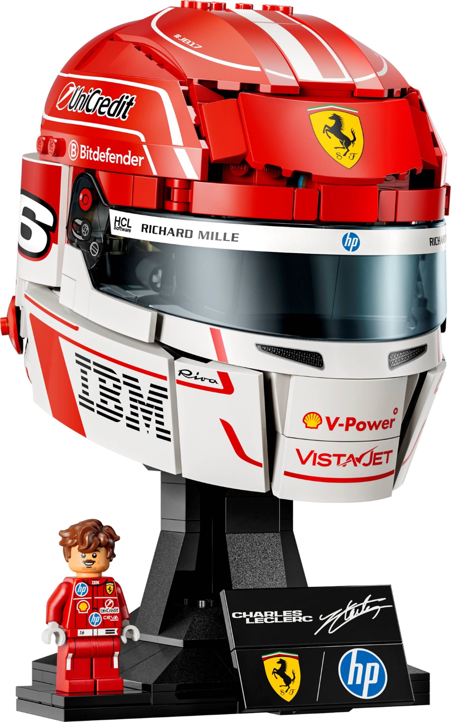 Scuderia Ferrari HP helm van Charles Leclerc LEGO-set afbeelding 2