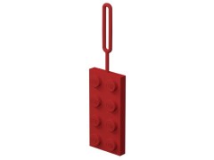 Конструктор LEGO (ЛЕГО) Gear 5005340  2x4 Red Silicone Luggage Tag