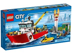 Конструктор LEGO (ЛЕГО) City 60109 Пожарный катер Fire Boat