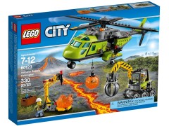 Конструктор LEGO (ЛЕГО) City 60123 Грузовой вертолёт исследователей вулканов Volcano Supply Helicopter