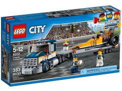 Конструктор LEGO (ЛЕГО) City 60151 Грузовик для перевозки драгстера Dragster Transporter