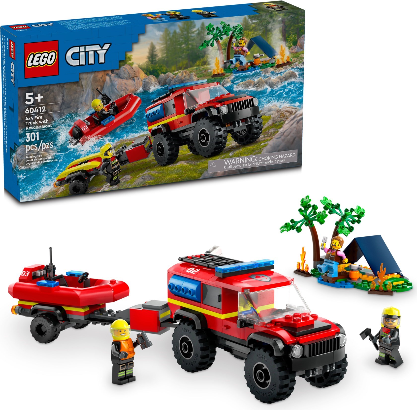 LEGO 4x4 Fire Engine with Rescue Boat set 60412