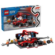 F1 pitstop en pitcrew met Ferrari auto LEGO-set afbeelding 3